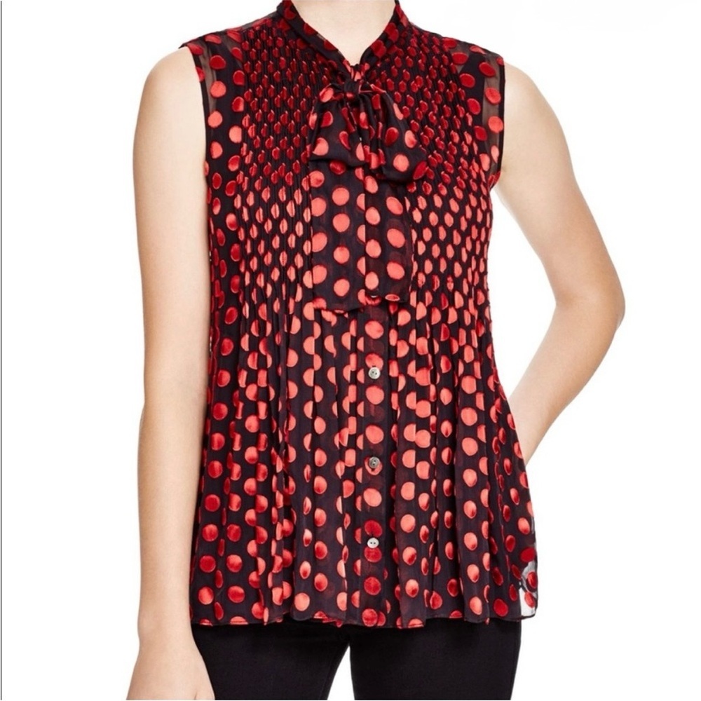 Diane Von Furstenberg Aidan Polka Dot Blouse
